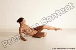 Nude Gymnastic poses Woman White Moving poses Athletic medium brown Dynamic poses Pinup